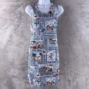 Mele Kalikimaka From Reyn Spooner Dress Womens Size Small Hawaiian Christmas